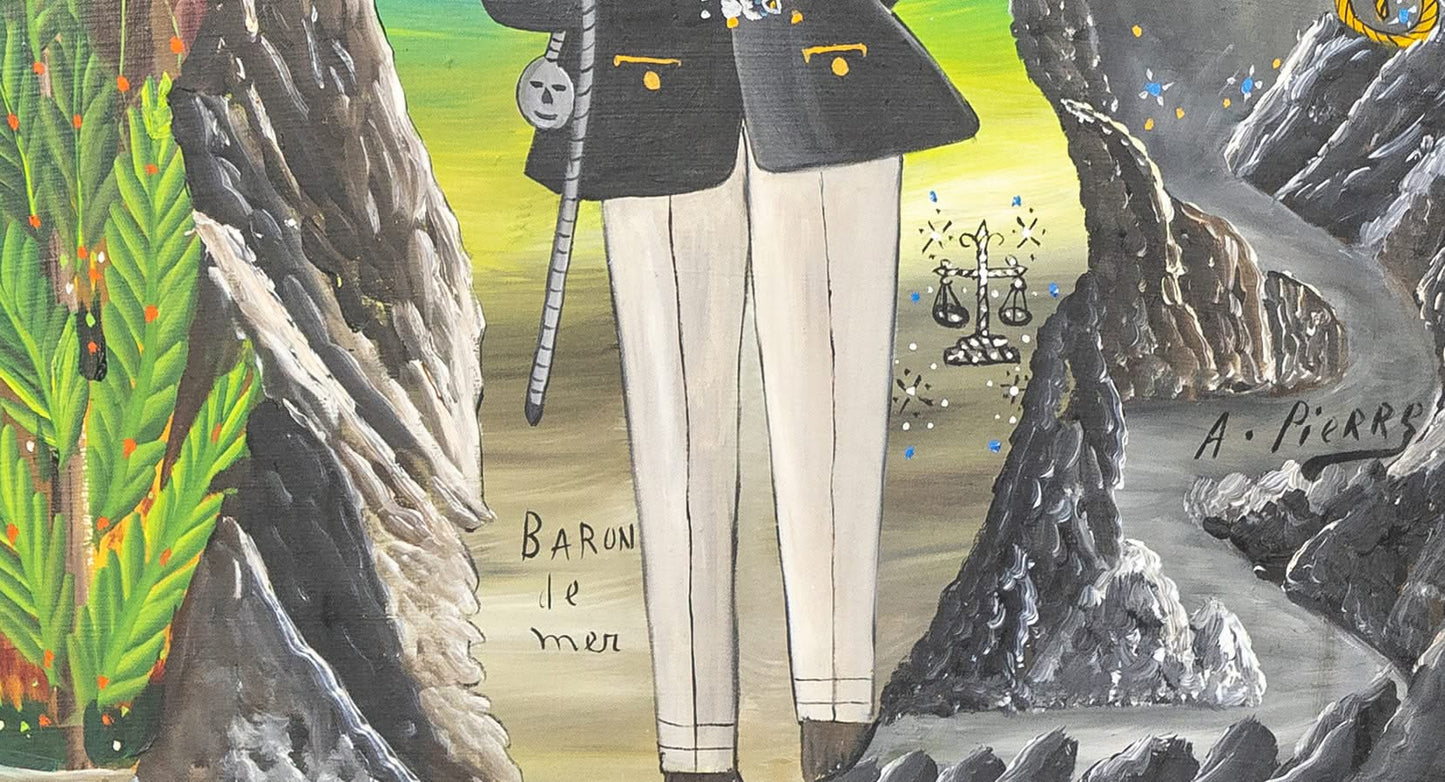 Andre Pierre (1914-2005) 20"x24" "Baron Le Mer" c1980 Oil on Canvas Framed Painting #1SS