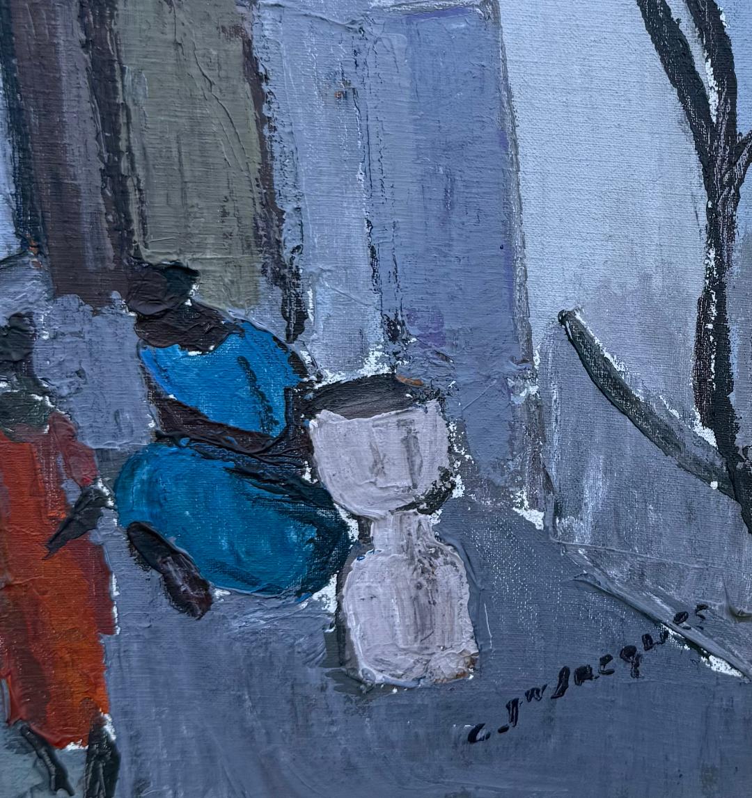 Carlo Jn-Jacques (1943-1990) 12"x16" Village Scene 1982 Oil on Canvas #65-3-96MFN