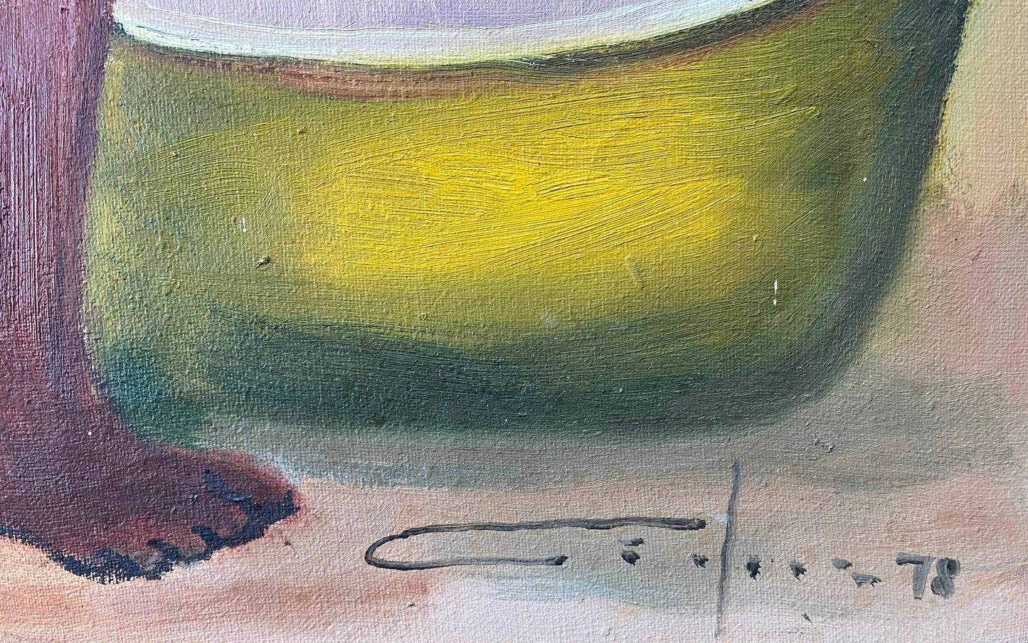 Dieudonne Cedor (1925-2010) 24"x20" Haitian Market Gathering 1978 Oil On Canvas Unframed Painting #1ML