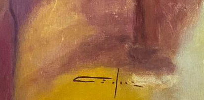 Dieudonne Cedor (1925-2010) 40"x30" Woman Holding White Chicken c1980 Oil On Canvas Unframed Painting #1JN-HA