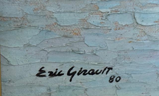 Eric Girault (Haïtien, né en 1937) La Fille Huile sur Toile Peinture Encadrée 28"h X 22"w #1GSN-NY