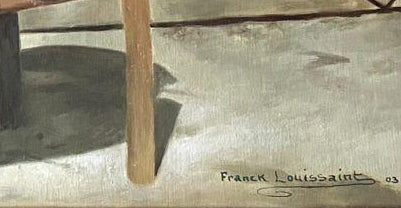 Franck Louissaint (Haitian, 1949-2021) 30"x24" Preparing Food at the Market 2003 Oil on Canvas Unframed Painting #1JN-HA