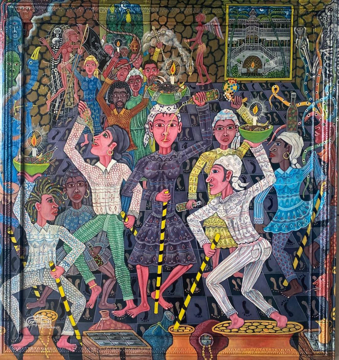 Frantz Zéphirin Gédé Nibo Vodou Ceremony Painting 2026 | Haitian