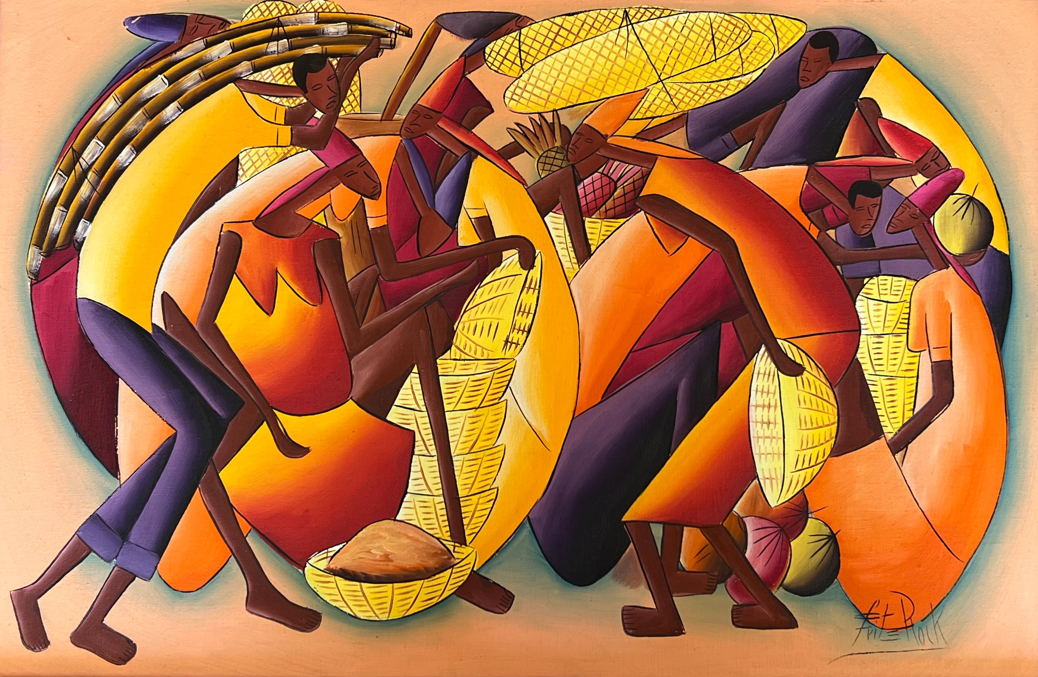 Fritz Rock Yellow Sellers – Haitian Art for Sale | Myriam Nader
