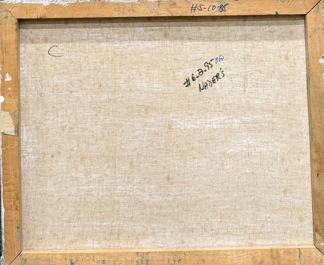 Fritz Emile 16"x20" Haitian River Village Landscape c1980 Oil on Canvas Unframed Painting #6-2-95MFN