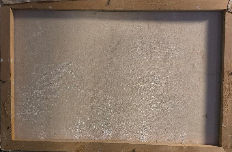 Fritz Rock 20"x24 Haitian Market Women with Baskets c1970 Oil on Canvas Unframed Painting#1CY