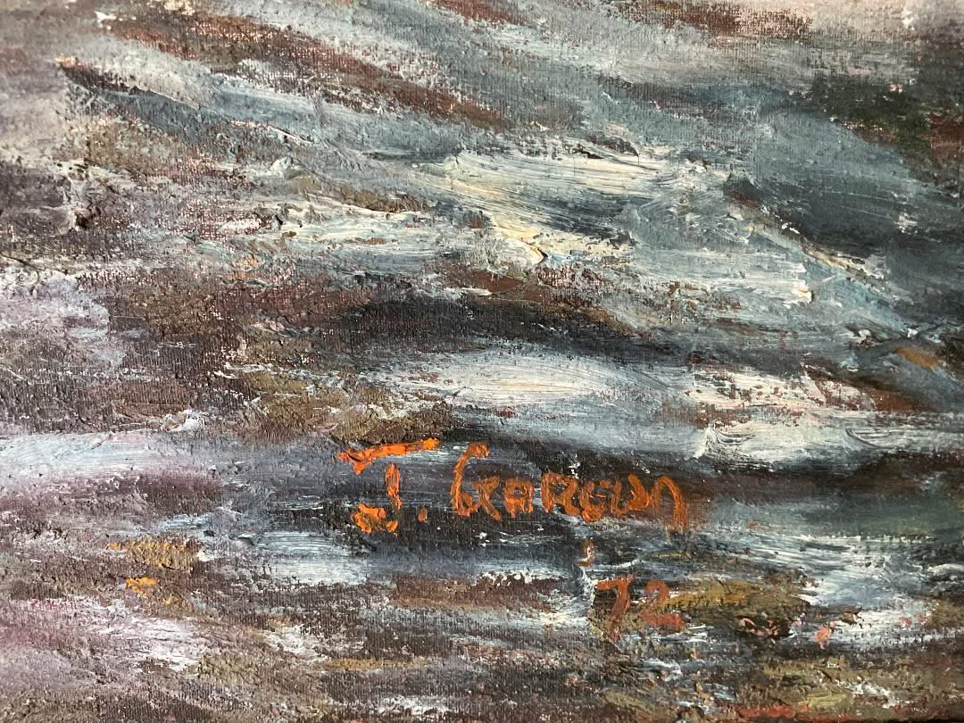 Jacquelin Garcon 24"X30" Ghetto 1972 Oil on Canvas Painting #2MFN