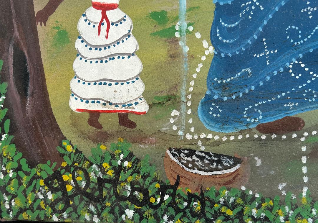 Gerard Fortune 20"x30" Baron Samedi Family 2003 Acrylic on Board Painting#1AK