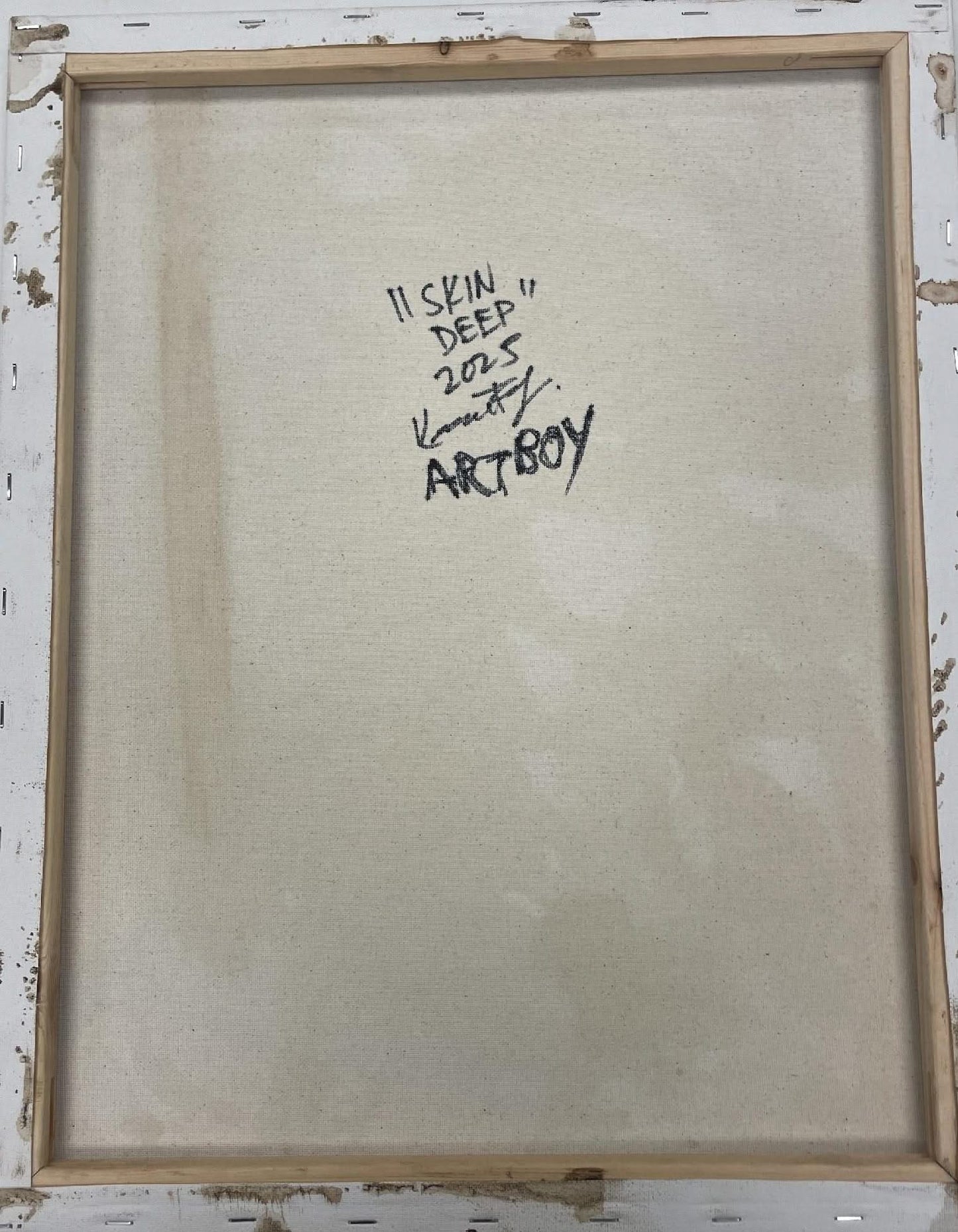 Ken Forbes (American) 20"x16" Deep Skin 2025 Coffee, Cacao and Acrylic on Canvas Unframed Painting #5KF