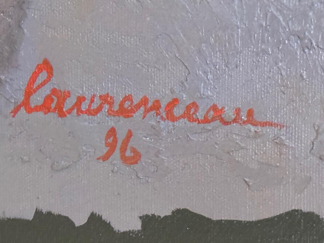 Lyonel Laurenceau 24"x36" Detente Marine 1996 Acrylic on Canvas Unframed Painting#1BN-MIA