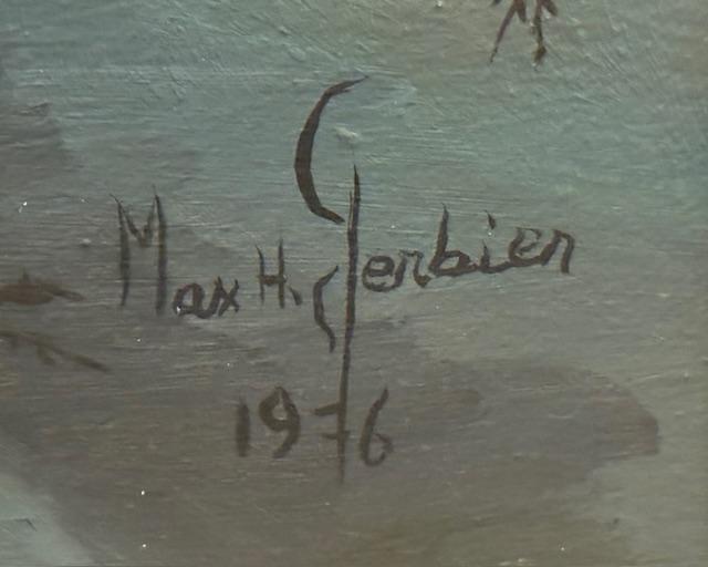 Max Gerbier 20"x24 » Romance 1981 Huile sur toile #1-2-95MFN