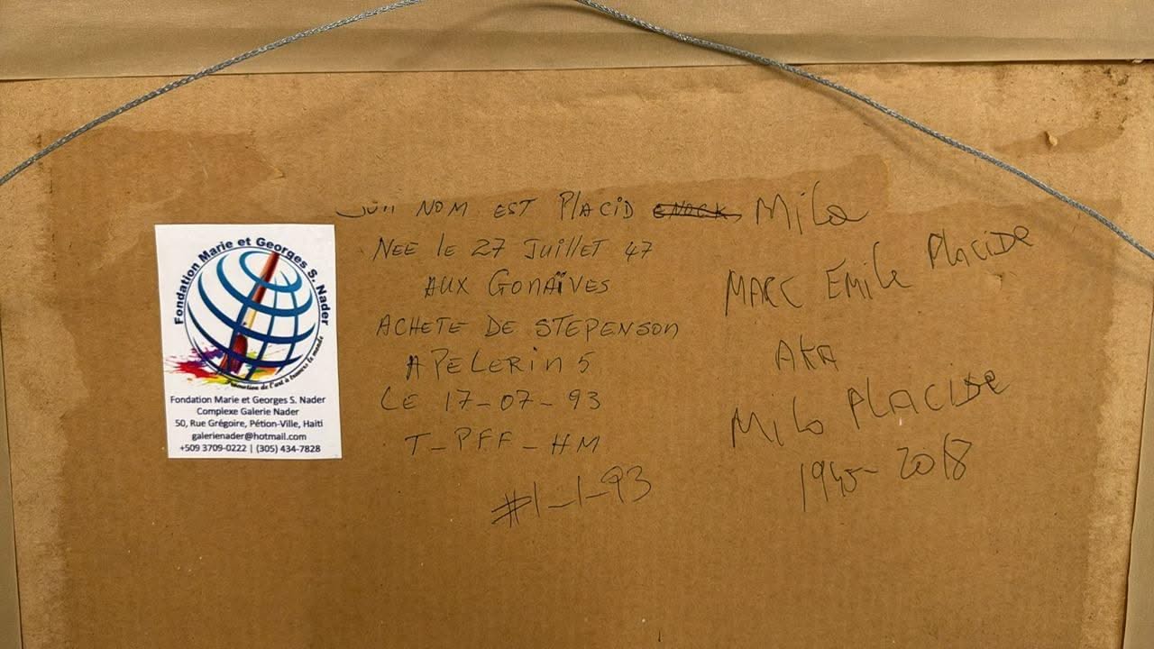 Milo Placide Back Drawing