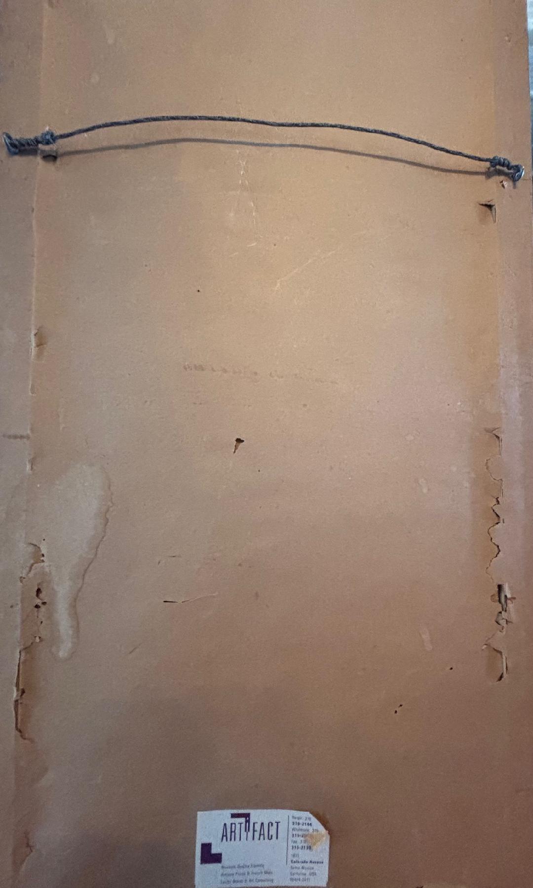 Pauleus Vital (Haitian, 1918-1984) 28"x14" By The River 1976 Oil on Board Vintage Painting #1GL