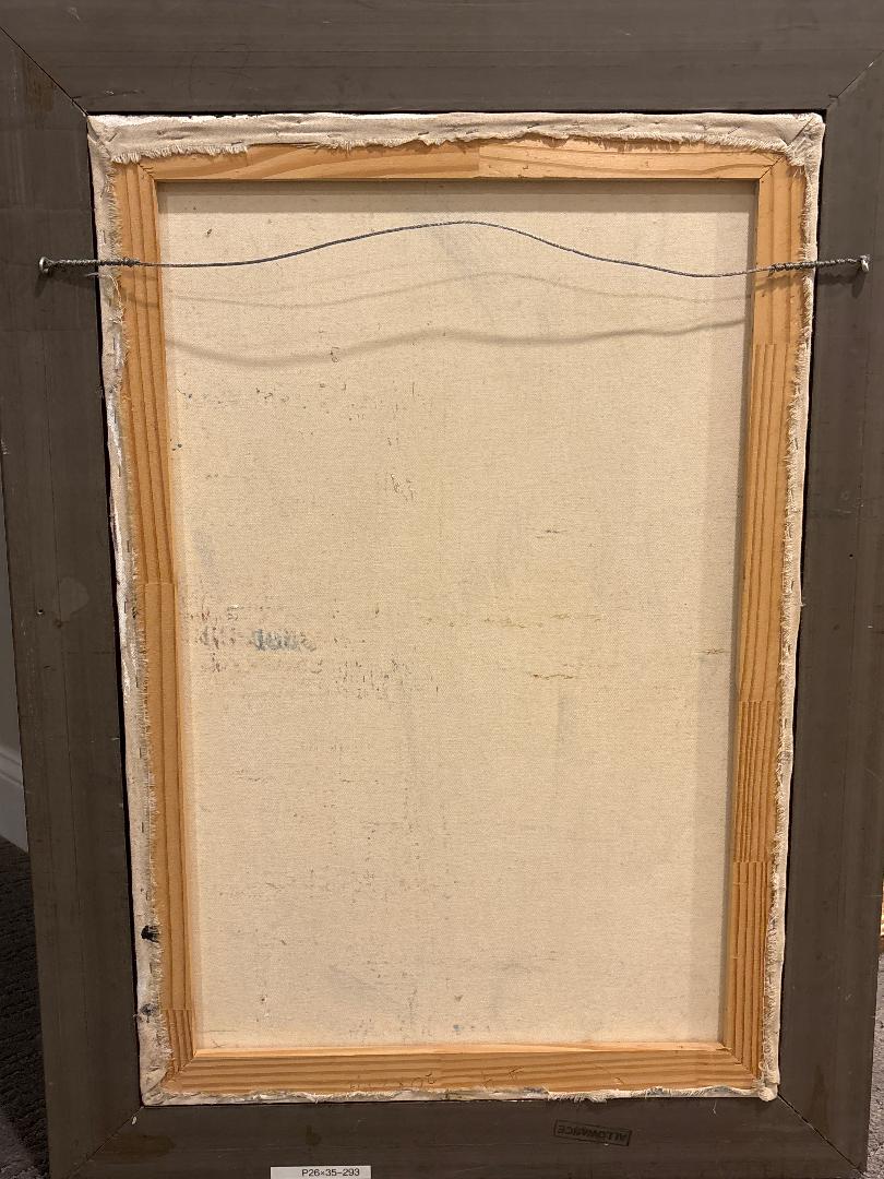 Jean-Claude Garoute -TIGA (1936-2006) 30"x20" Ancestral Triptych 2004 Acrylic on Canvas Unframed Painting #3SM