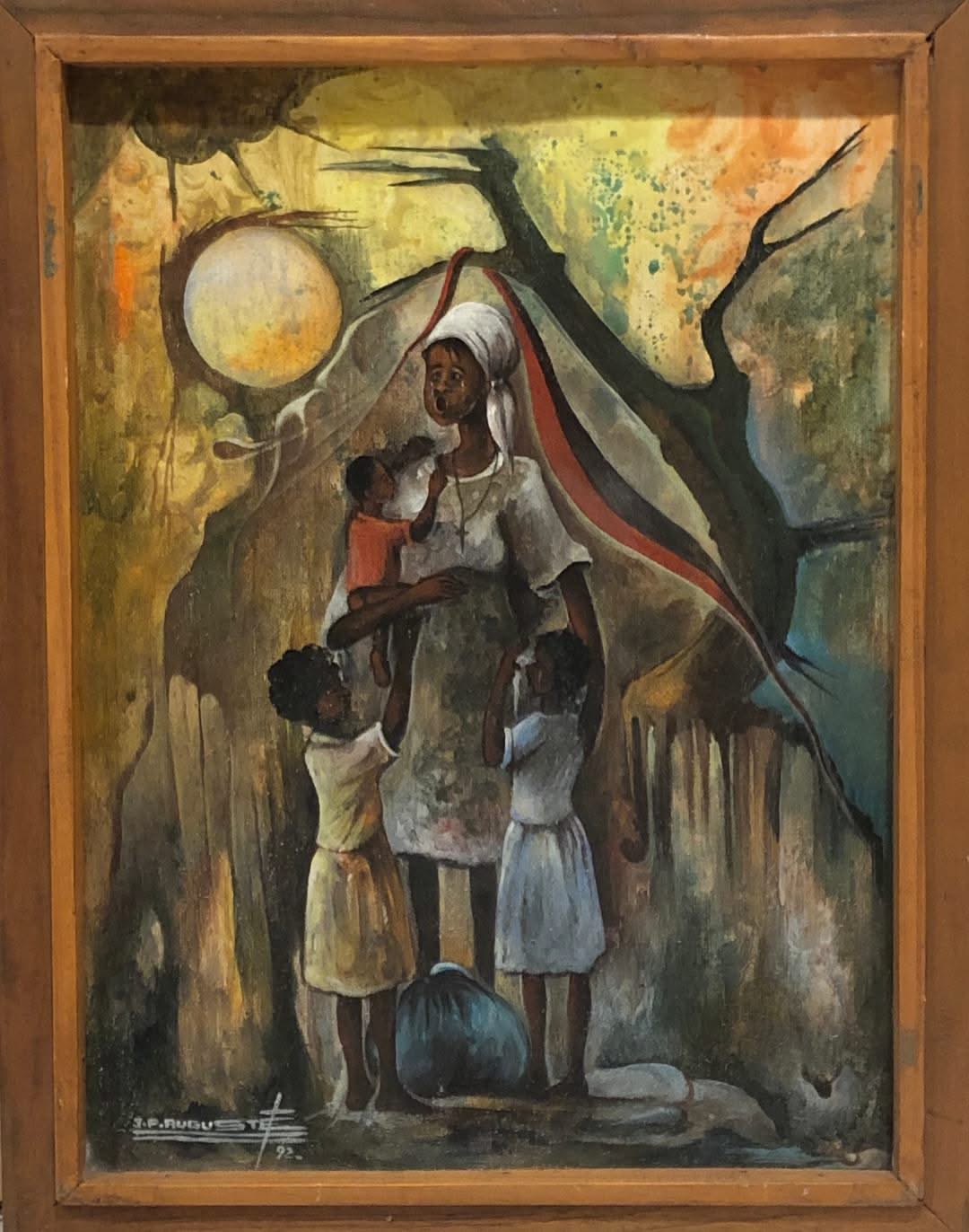 Jean Pierre Auguste 16"x12" Misere Malere/ Misery 1992 Oil on Canvas #1FC