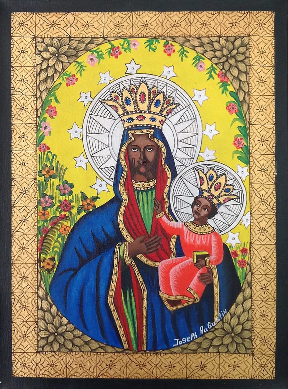 Joseph Augustin 16"x12" Madonna Oil on Masonite #1319GN-HA