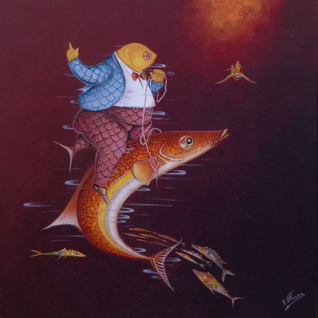 Andre Blaise 16"x16" Oil on Board #2103GN-HA