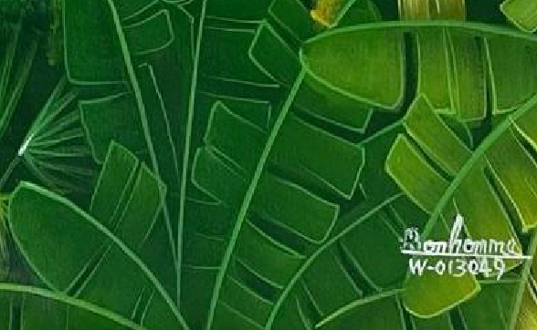 Albott Bonhomme 20"x24" Jungle with Birds & Cascades 2021 Acrylic on Canvas #13MFN