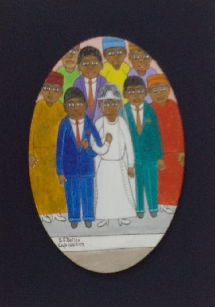 Seymour Bottex 10"x8" The Wedding Oil on Masonite #2301GN-HA