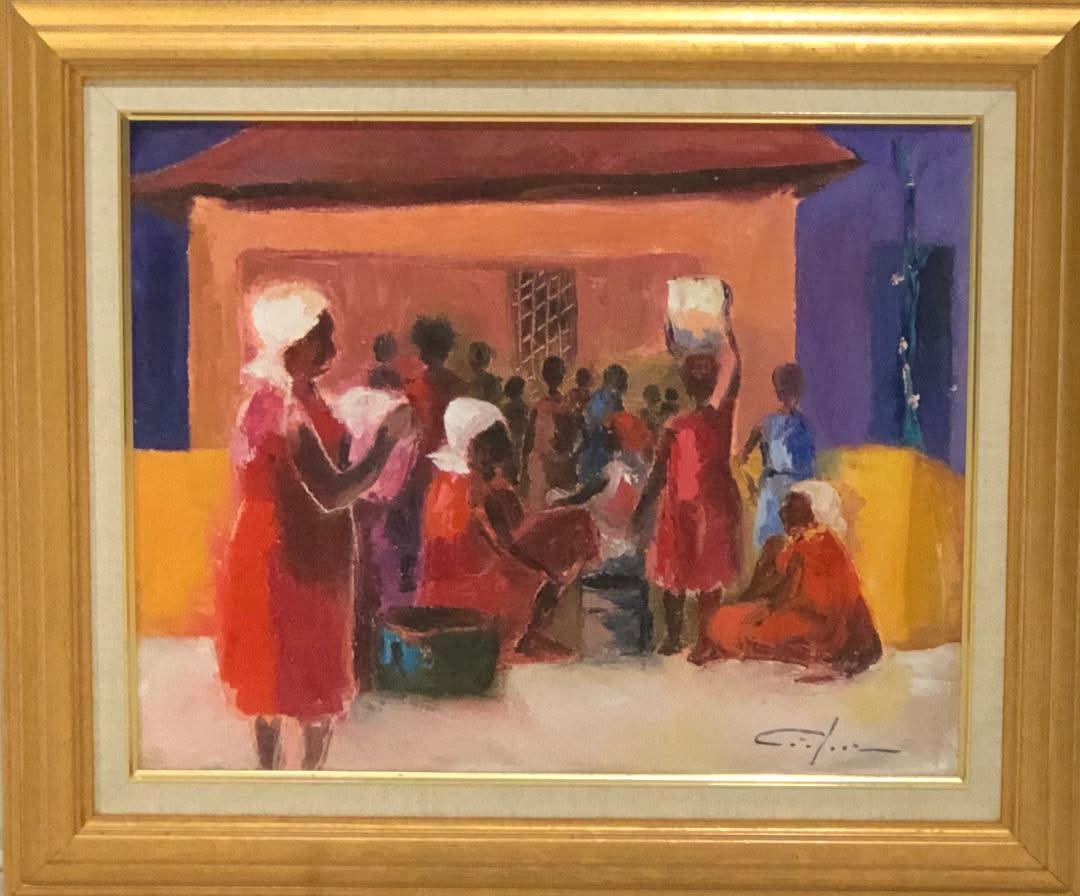 Dieudonne Cedor (1925-2010) 16"x20" Scene de Rue/ Rural Scene Framed Oil on Canvas #1FC