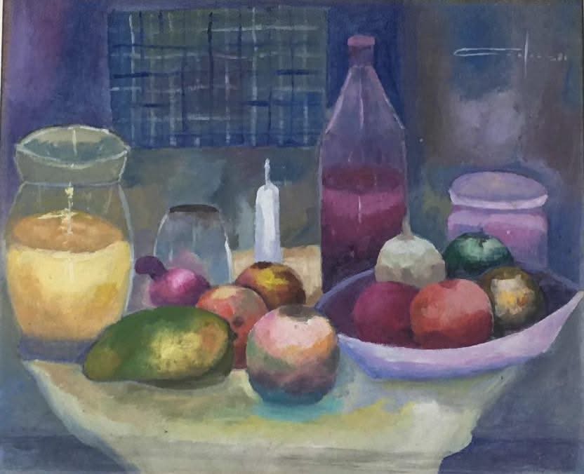 Dieudonne Cedor (1925-2010) 20"x24" Naturaleza muerta 1982 Óleo sobre lienzo #1EB