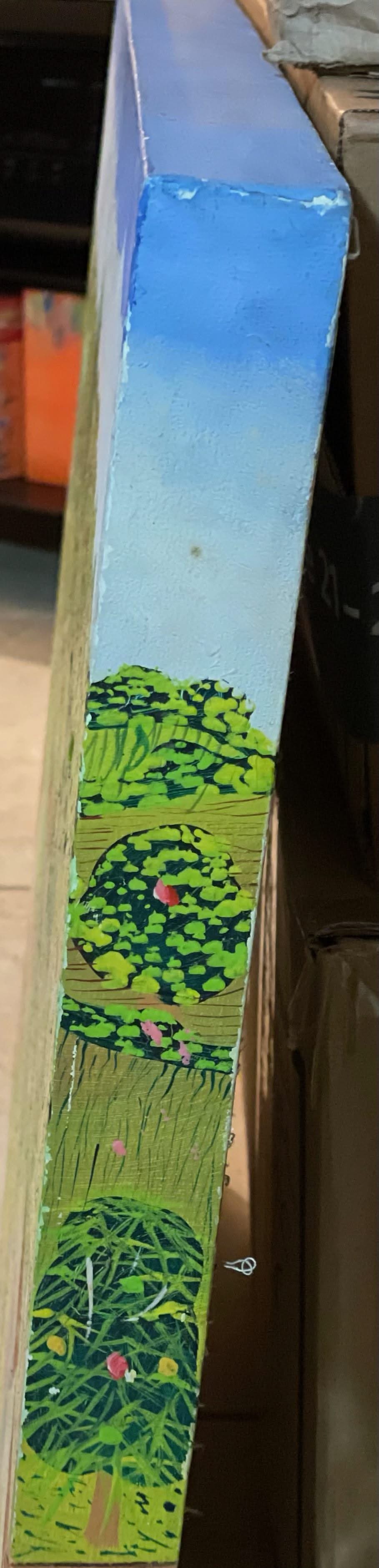 Abner Dubic 20"x24" Village Oil on Canvas Hand-Painted Sides #1HL