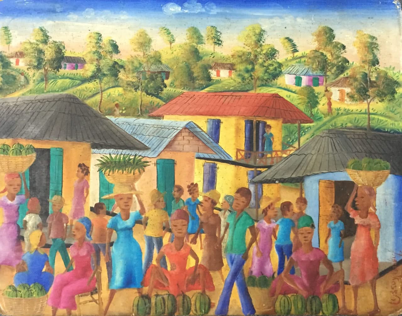 Ossey Dubic 8"x10" Rural Scene Oil on Hardboard #5-3-96GN-HA