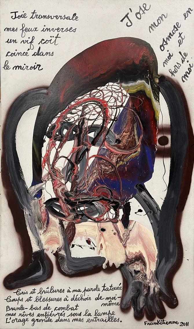 Franck Etienne 60"x36" Untitled 2011 Acrylic on Canvas #1GN-HA