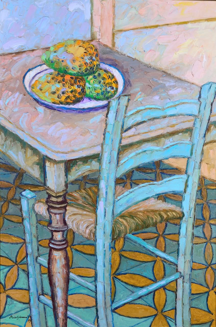 Eric Girault 36"x24" 1993 "Caribbean Flavor" Oil on Canvas #22EG