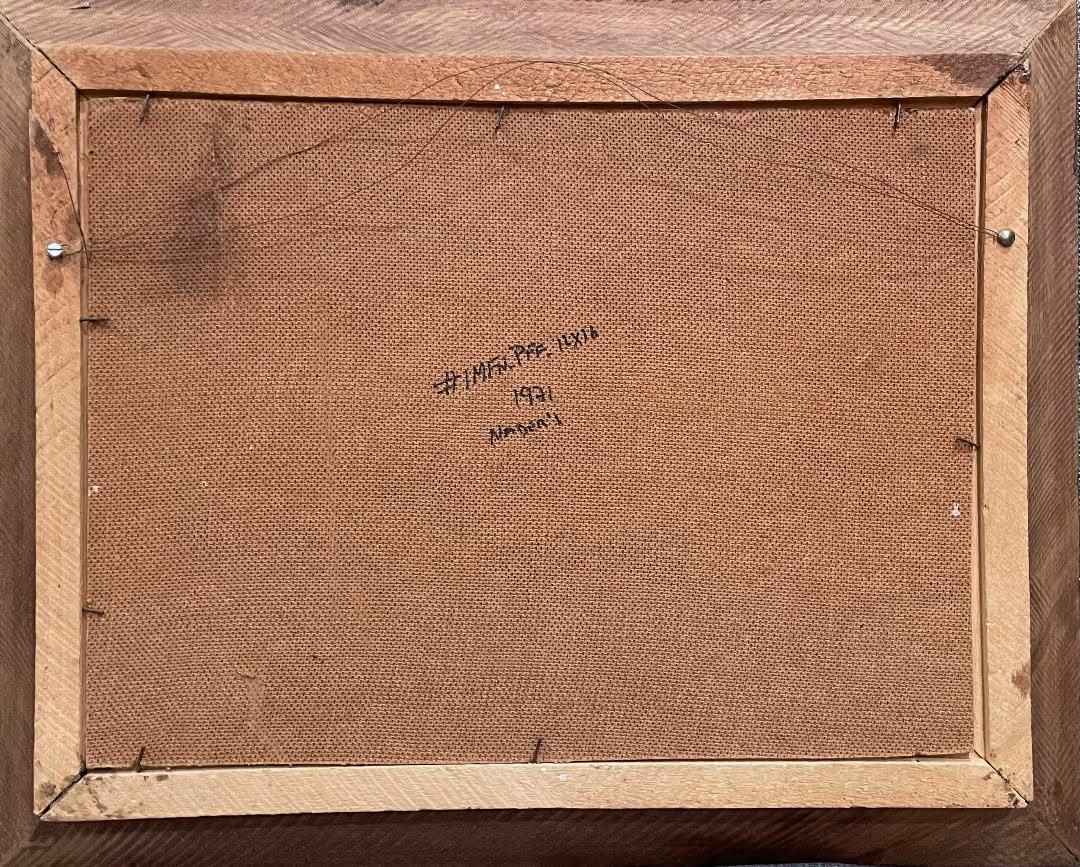 Decourcelle Gourgue 12"x16" Sailors at Night 1971 Oil on Board Framed #1MFN