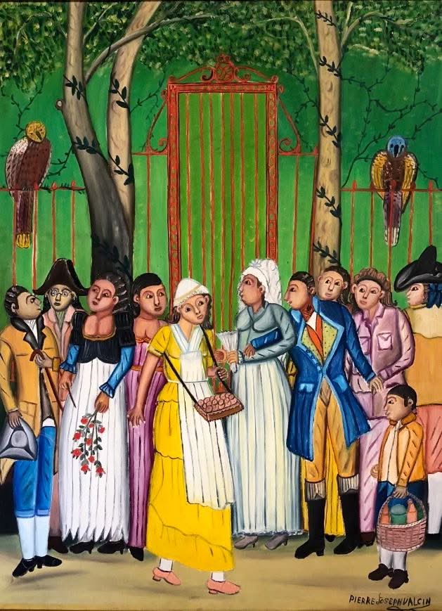 Pierre-Joseph Valcin (1925-2000) 20"x34" The Party Oil on Canvas #1HK