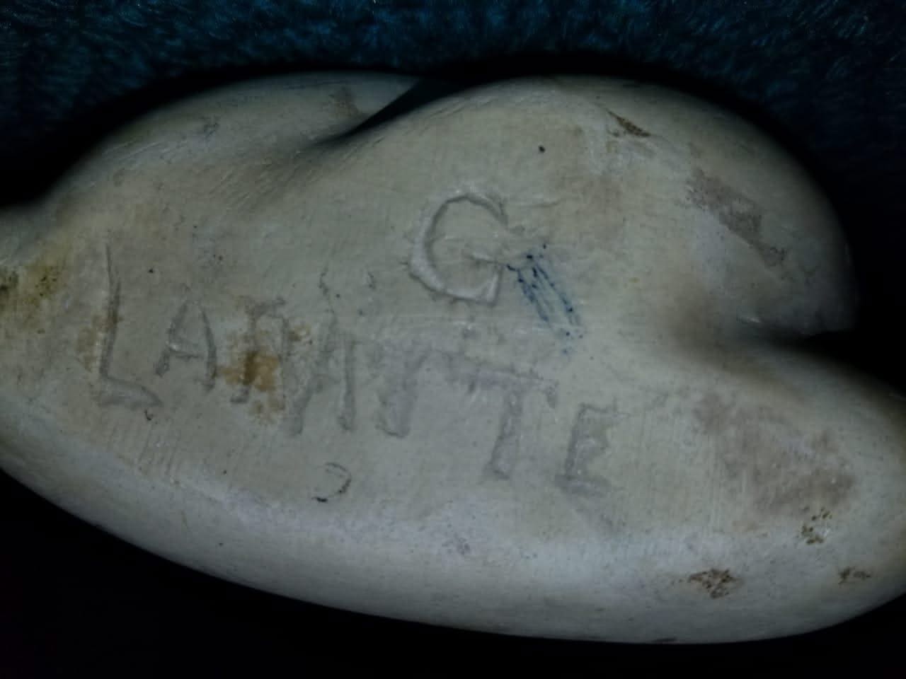 Georges Laratte 5"x3"x2" Naked Lady Stone Sculpture #7JN-HA