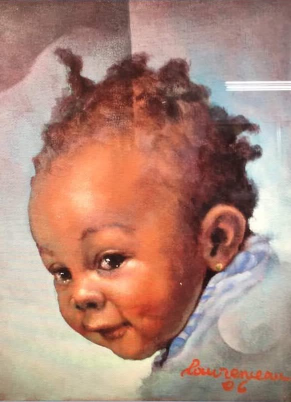 Lyonel Laurenceau 10"x8" Little Girl 2006 Acrylic on Canvas #2704GN-HA