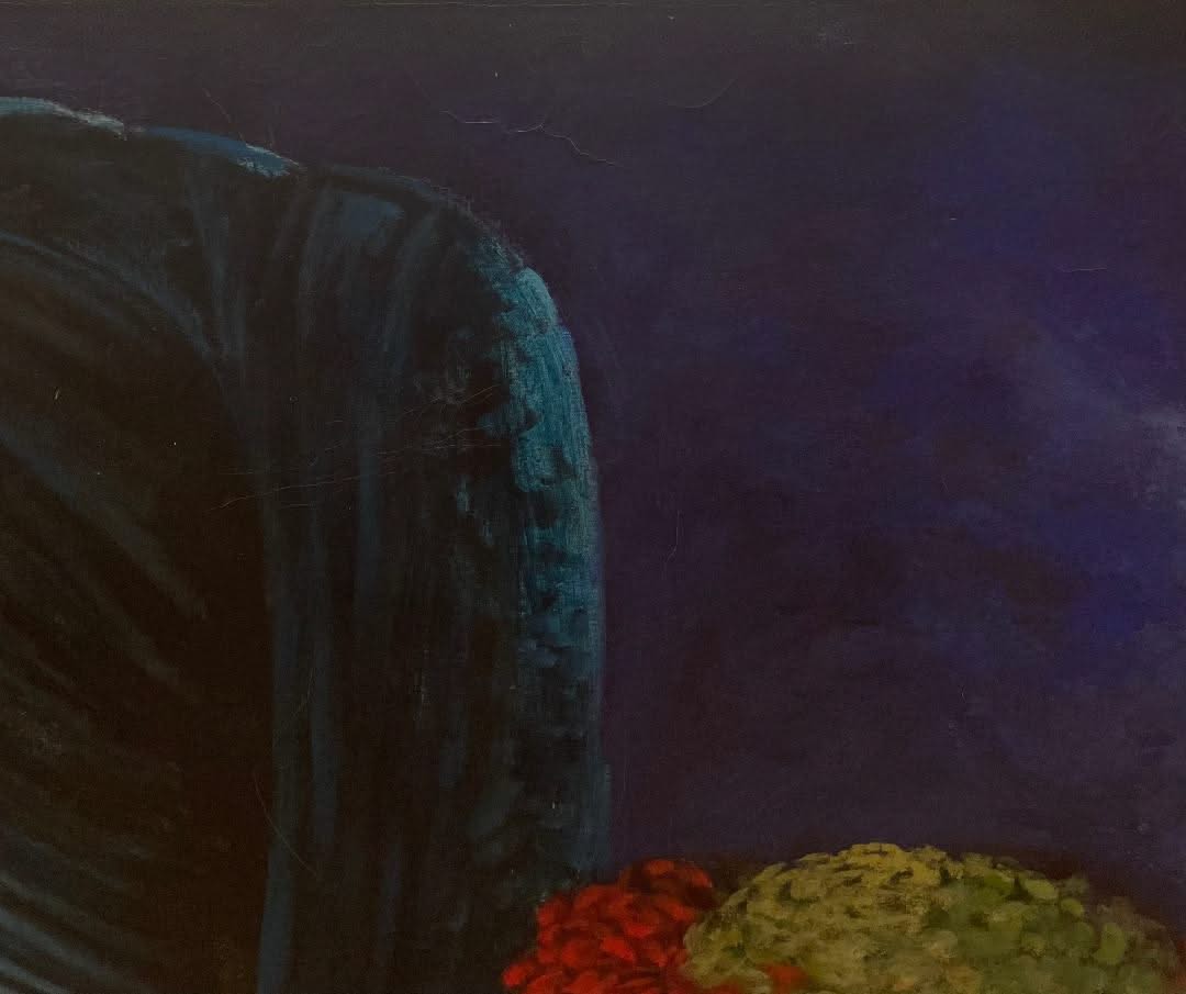 Jean-Claude Legagneur 50"x50" Woman in Flowers 2002 Oil on Canvas Gallery-Wrapped Painting #1MFN