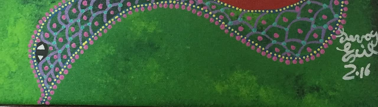 Levoy Exil 12"x12 » Trois Esprits 2016 Acrylique sur toile #3MFN