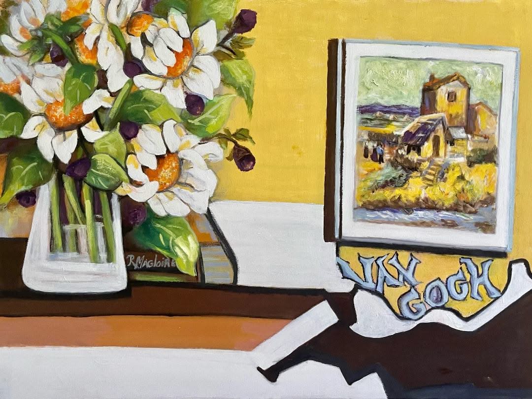 Rolande Magloire 30"x40" Thinking of Van Gogh 2022 Oil on Canvas Painting #8RM