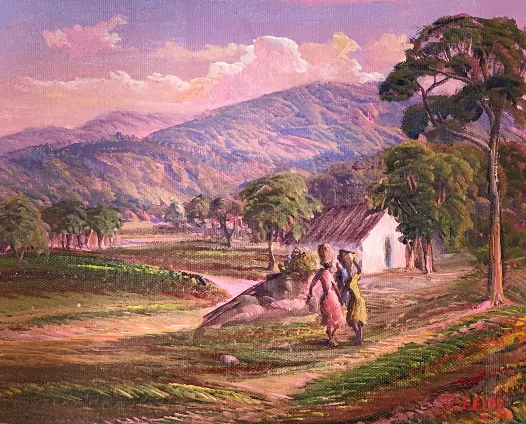 Jean Adrien Seide 8"x10" Going Home At Sunset 2022 Acrylic on Canvas Painting #30MFN