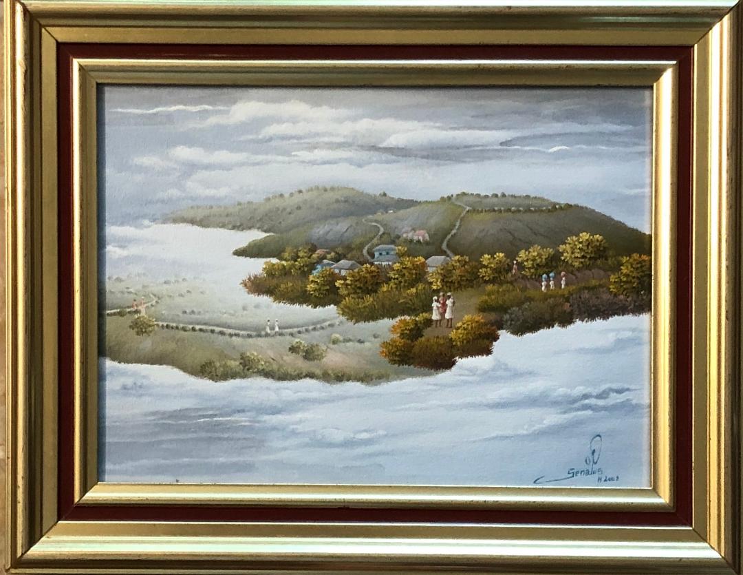 Jean-Louis Senatus 10"x12" Dreamy Landscape 2009 Oil on Canvas Painting #11-3-96GSN-NY