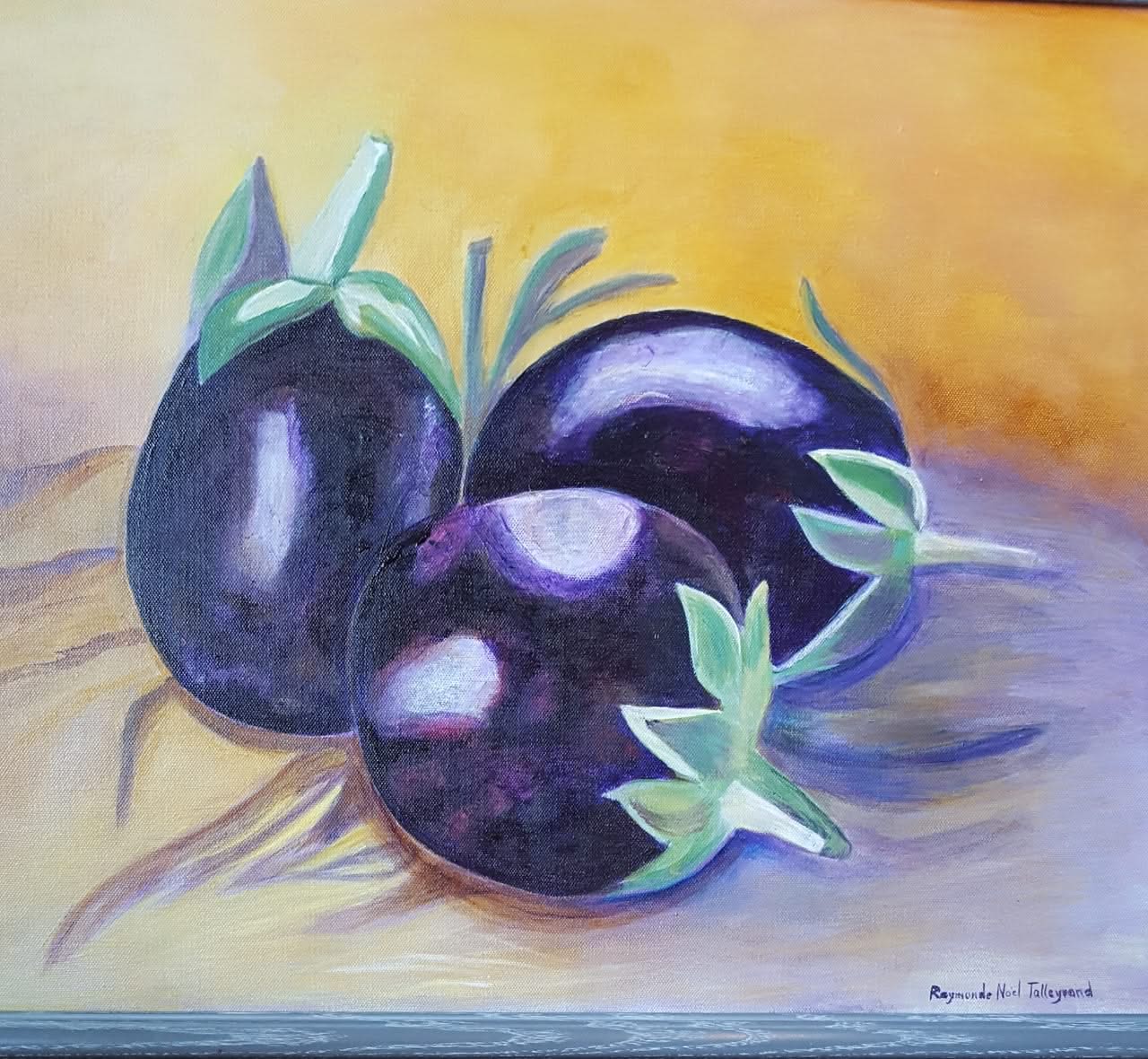 Raymonde Talleyrand 18"x24" Eggsplants 2018 Acrylic on Canvas #20RT