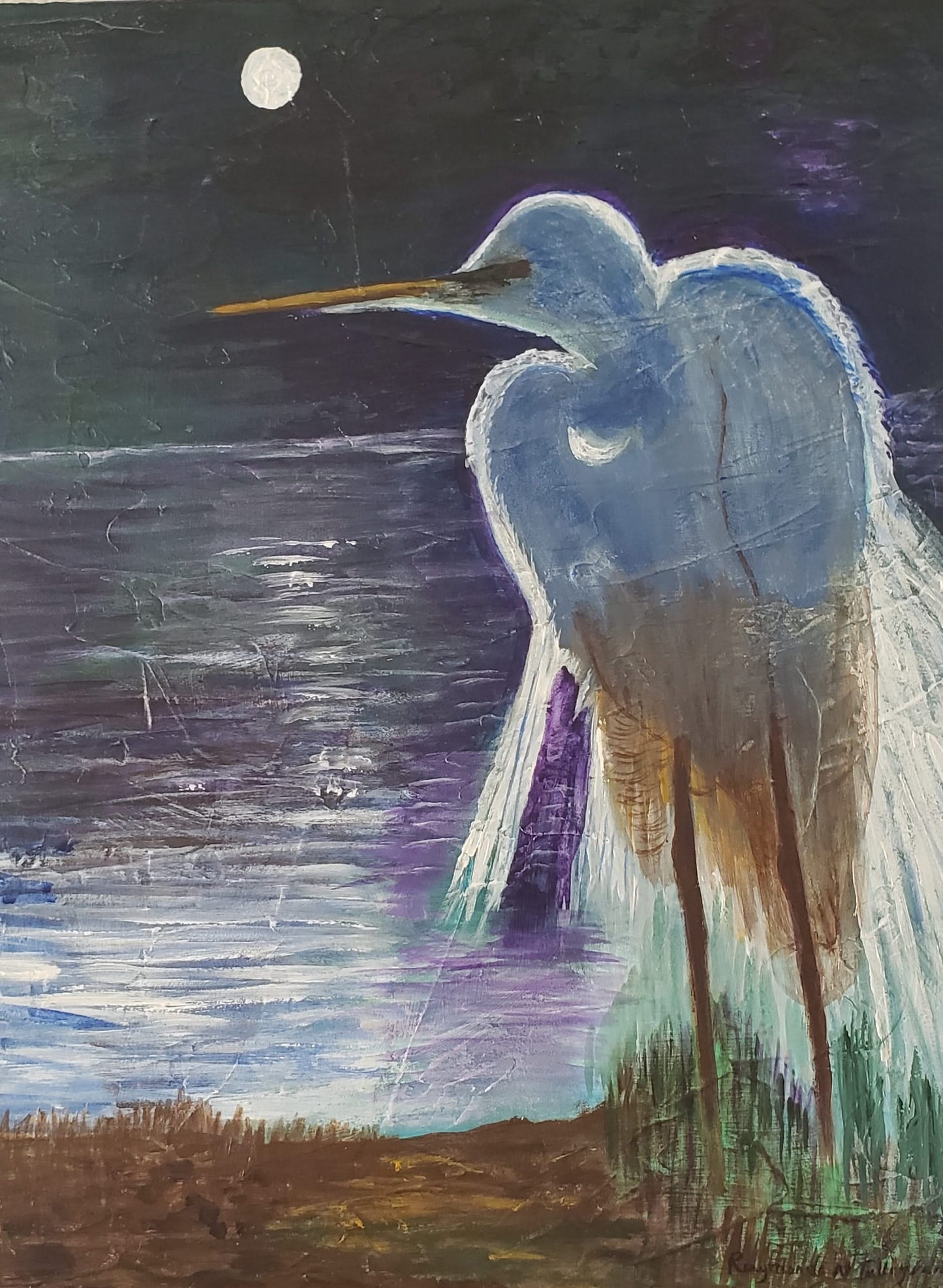 Raymonde Talleyrand 20"x16 » Pose & Grace sous le clair de lune acrylique sur toile #25TR