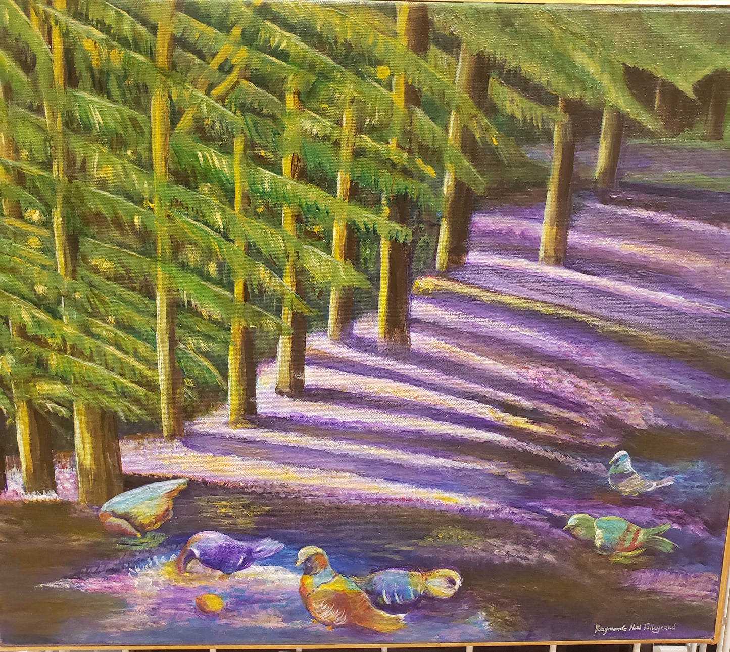 Raymonde Talleyrand 20"x24" Jardín Mágico Acrílico sobre Lienzo #29RT