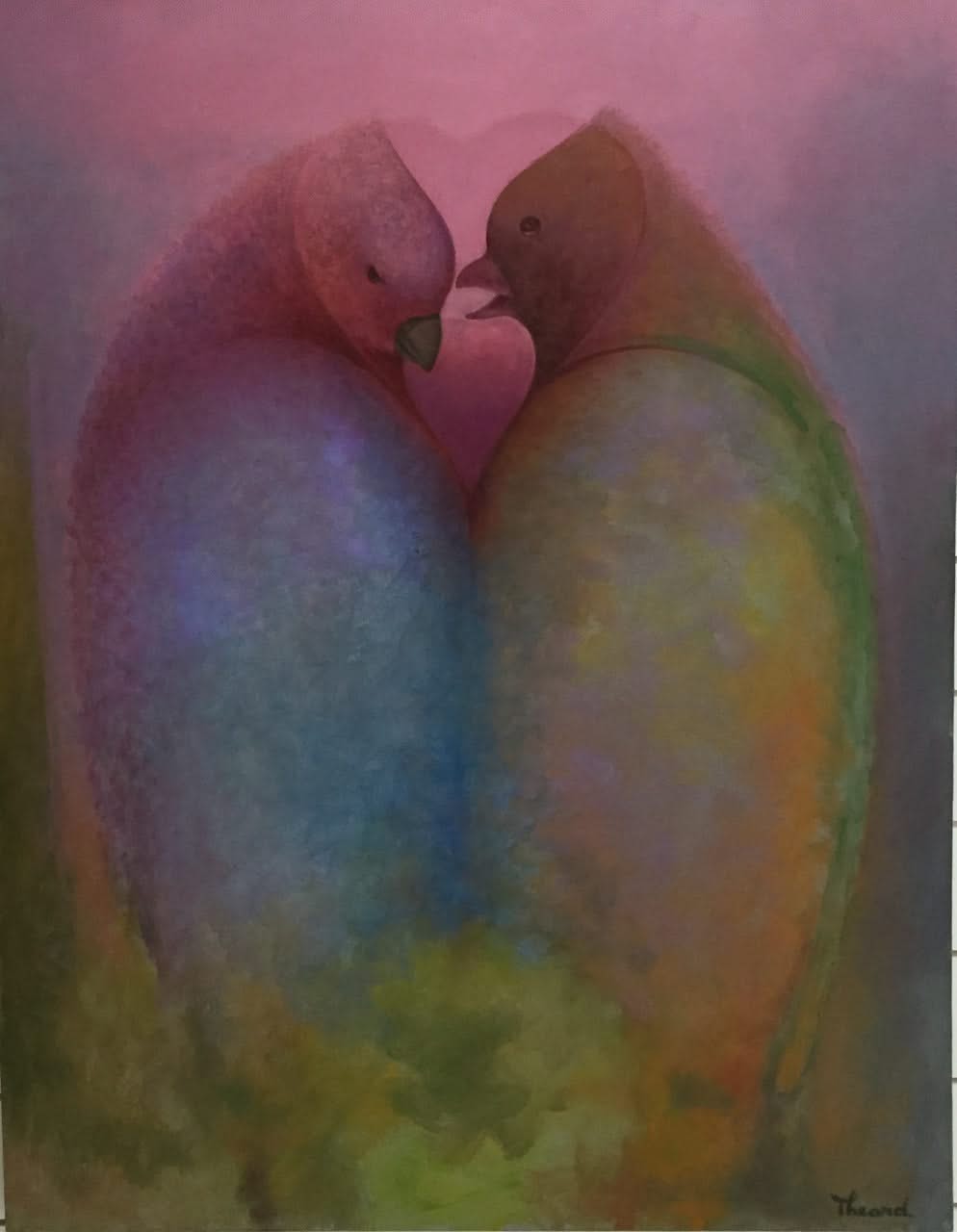 Jean-Pierre Theard 42"x54" Hablemos Óleo sobre lienzo #T-14-035GN-HA