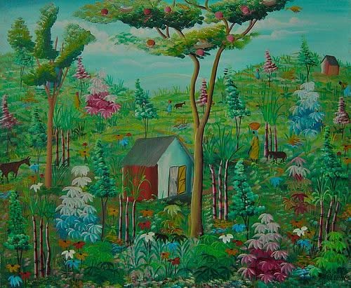 R. Zetrenne 20"x24" Escena rural Óleo sobre lienzo#1-2-95MFN