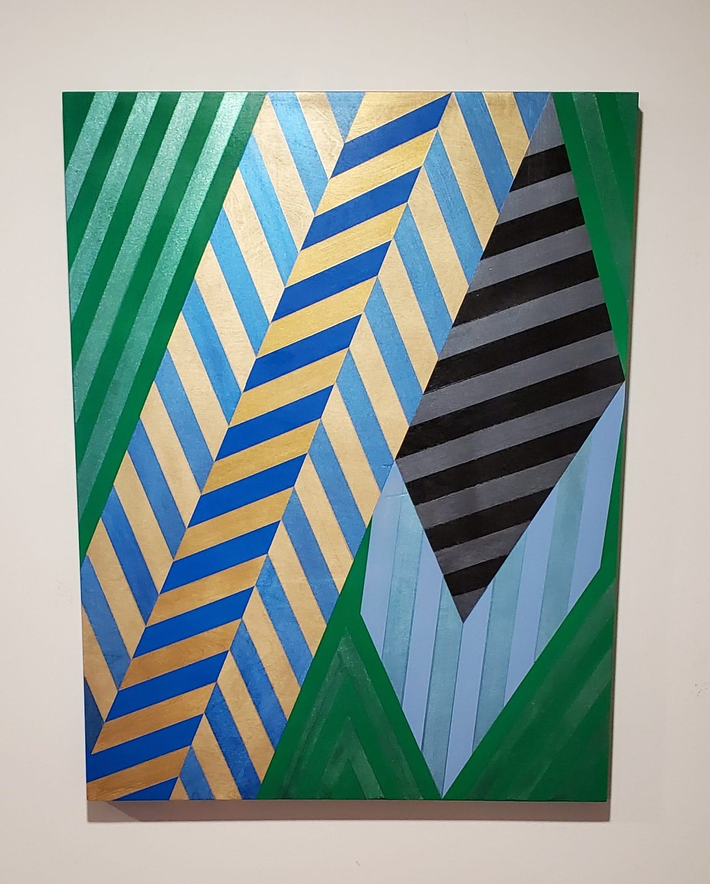 Rudolph Jean-Louis 26"x21" Zwolfart4 2020 Acrílico y pintura en aerosol sobre madera #4