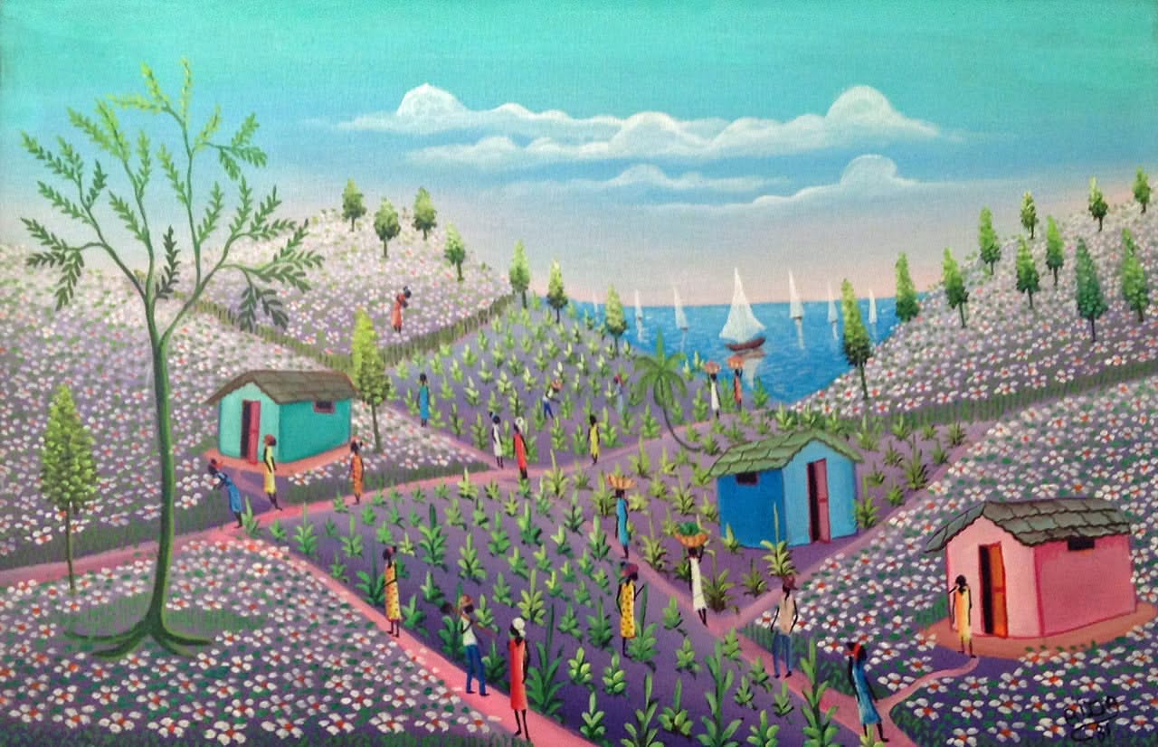 AIDA Dostaly 16"x24" Rural Scene 1981 Oil on Canvas #1MFN