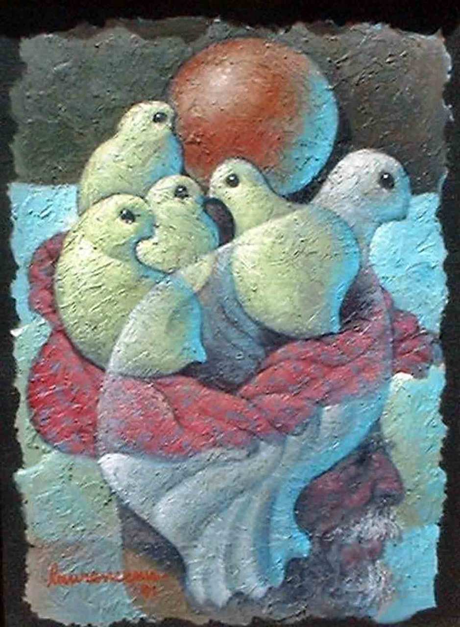 Lyonel Laurenceau 16"x12" Peaceful Thoughts Acrylic on Canvas #J55-HA