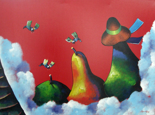 Dionisio Blanco 30"x40 Untitled Mixed Media on Canvas #1CDBDR