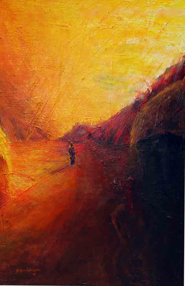 Claude Andy Saint Rome Labossiere 36"x24 " La Recherche/ The Search" Acrylic on Canvas #CASR#6