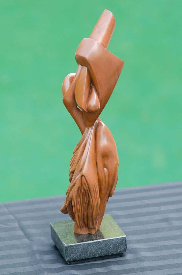 Randolph San Millan "Intrigue" 16.5" x 4w x 4"d Wood on Granite #CRSM12