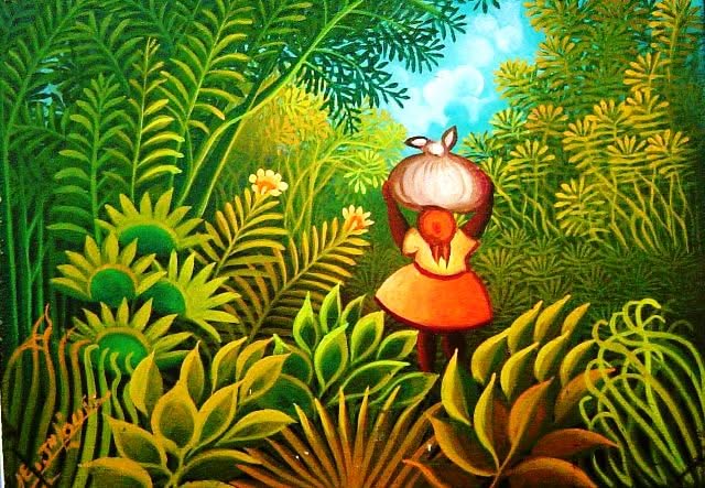 Eric Jn-Louis The Seller 6"x8" Oil on Board #2MFN Collector's Item